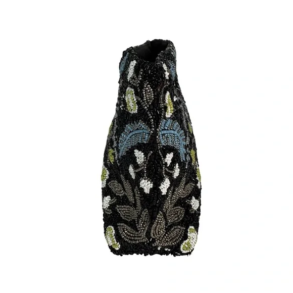 TIANA NEW YORK Beaded Clutch Bag Black with Colorful Bird and Floral Design - Picture 10 of 12
